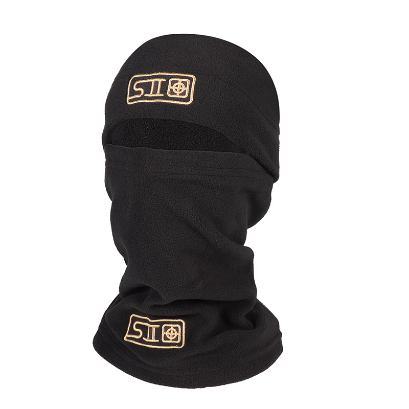Black (two-piece set - hat and scarf)