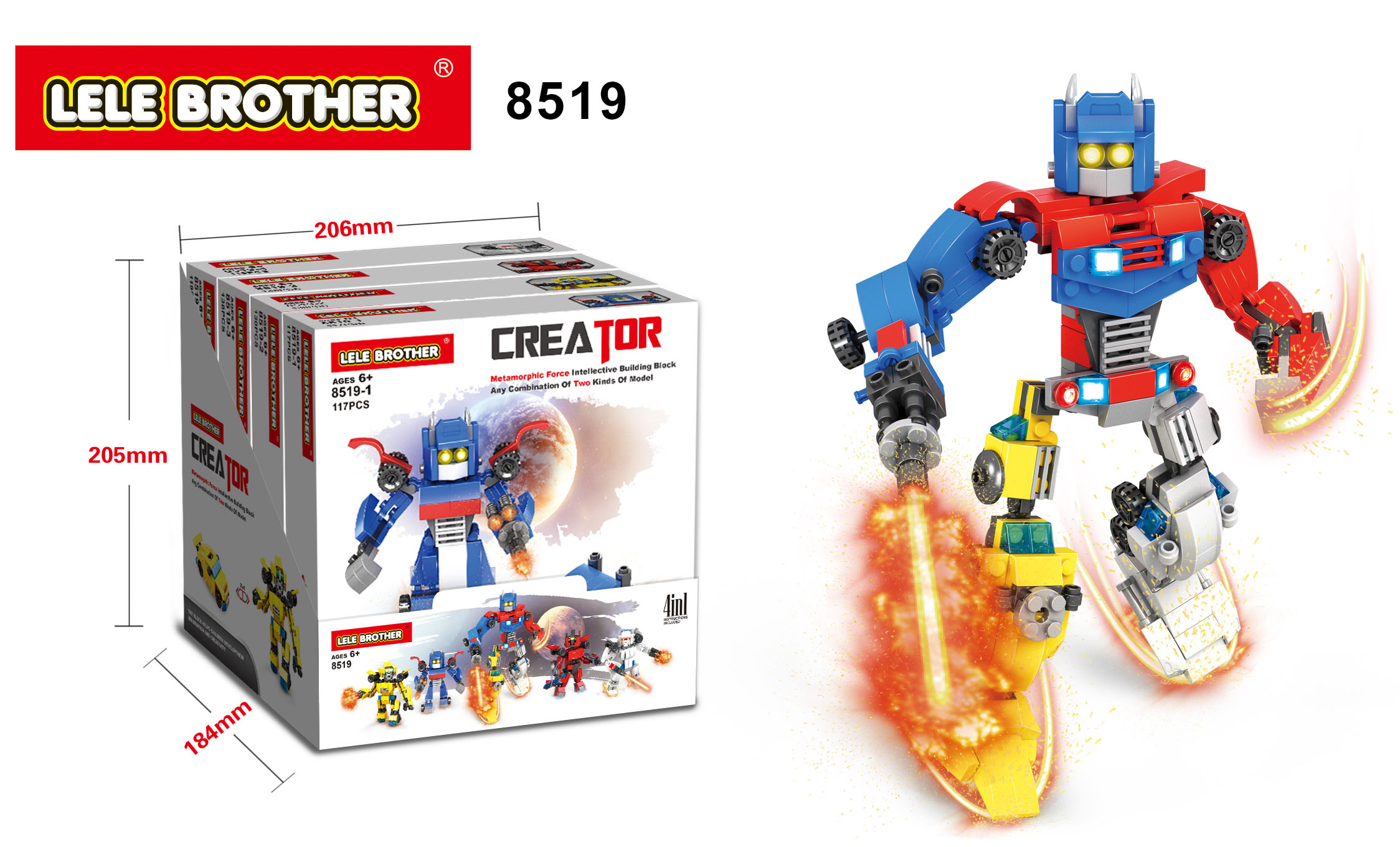 8519 robot de voiture 4 modèles mélangés