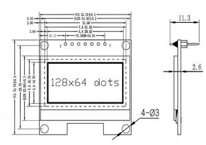 Modulo Display Oled da 1.3 pollici 12864 modulo Display LCD Oled interfaccia Iic a 4 pin Sh1106 - Product Image 4