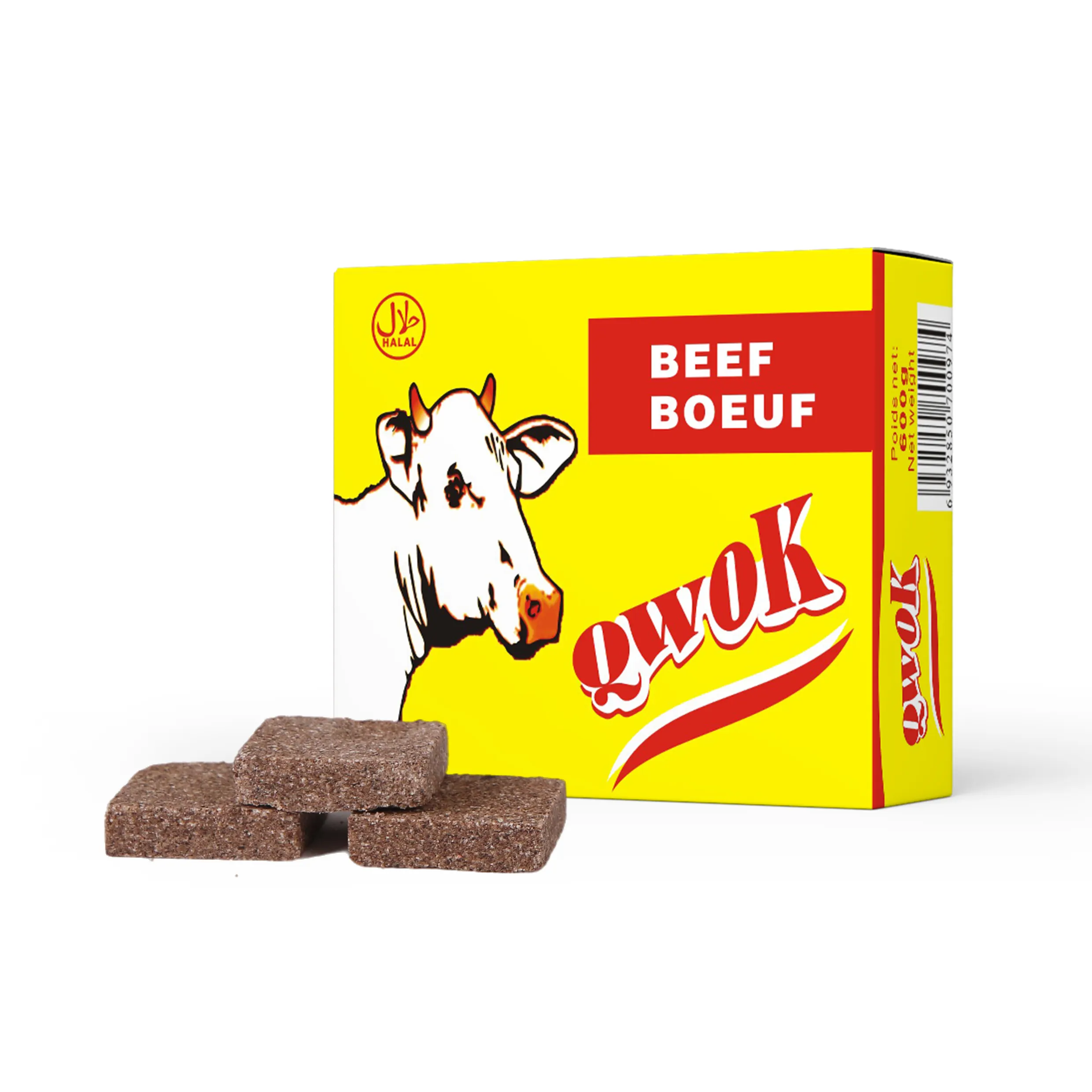 Cube de bouillon de bœuf HALAL 5g cube d'assaisonnement cube de bouillon OEM vente en gros