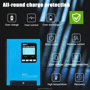 Blue Mppt Solar Charge <strong>Controller</strong> Pv <strong>Voc</strong> 12v Lithium Battery Charger MPPT off Grid <strong>Controller</strong> 24v 60amp for Gel Battery