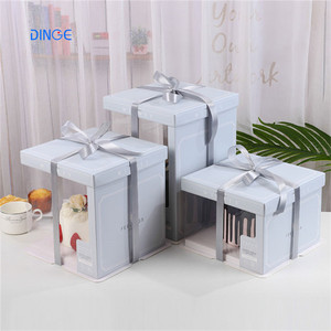 Khoang Rõ Ràng Mousse Khán Đài 3 Tier Hộp Giấy Hộp Bánh Bán Buôn Kenya - Product Image 3