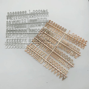 New Design Changeable Gold Silver Rose Gold Plastic Letters Numbers Symbols Letter Board Letters for Felt Message Board - Product Image 3