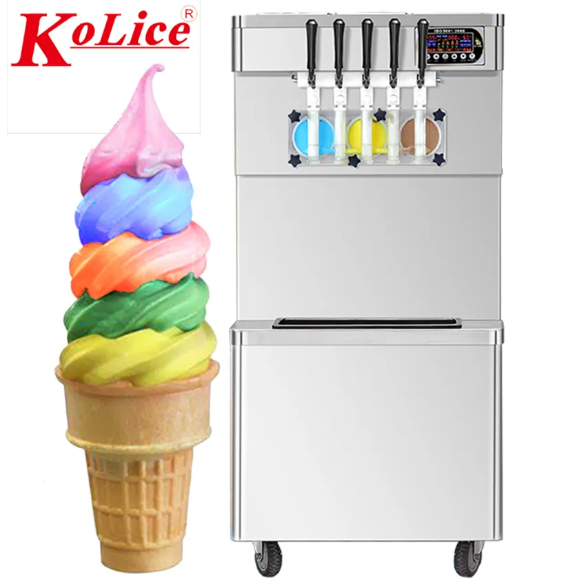 Kolice – machine à crème glacée molle multifonction à 5 saveurs/machine à crème glacée molle taylor/machine à crème glacée molle avec CE NSF
