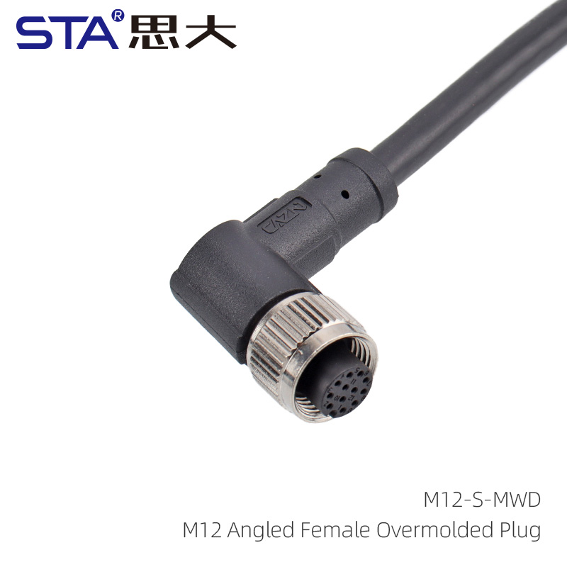 Angled Female Overmolded Plug