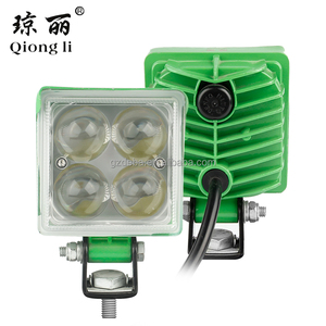 Qiong Li High Quality <strong>LED</strong> Head Lamp Waterproof IP67 SUVs Mining Truck Engineering Vehicle <strong>LED</strong> Work Light 12W Green Base - Product Image 1