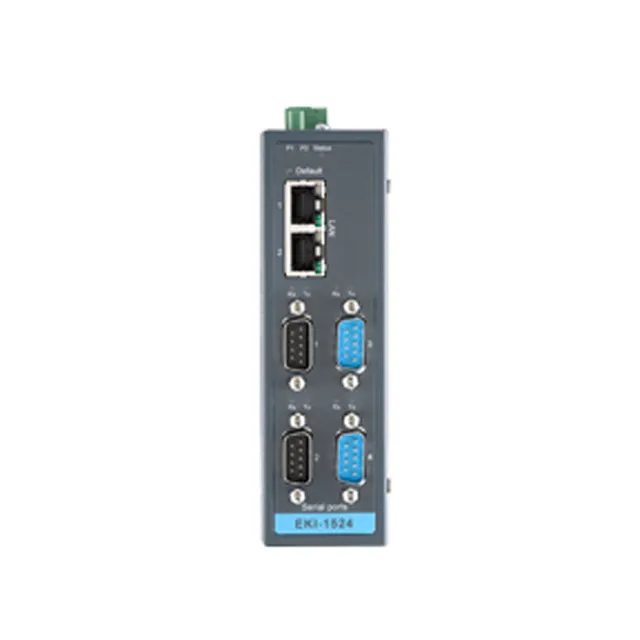 Advantech EKI-1524 Managed Industrial Ethernet switches dengan 4-port RS-232/422/485 seri perangkat server jaringan