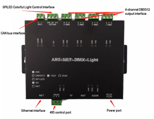 Модуль преобразователя протокола TCP/UDP в DMX512/WS2812 централизованное управление сетью для красочных