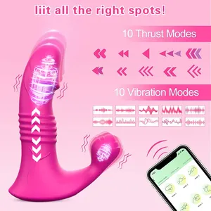 Bluetooth ריחוף ויברטור עבור נשים אפליקציה טלסקופית דילדו שליטה מרחוק g ספוט עיסוי דגדגן צעצוע מין