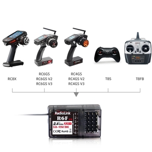 V4 2.4G alıcı 6 kanal R6F alıcı Rc araba tekne için radyo verici uzaktan kumanda Rc6Gs Rc4Gs - Product Image 6
