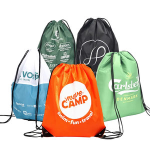 Sublimación Cadena Nylon Impermeable Bolsa con cordón Logotipo personalizado Poliéster Mochila personalizada Gimnasio Deporte Bolsa con cordón con logotipo - Product Image 3