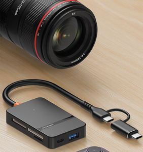 Profesyonel çoklu 6 2 USB 3.0 Hub adaptörü dijital SD/TF/MS/CF kart USB bellek Disk genişletme kart okuyucu telefon bilgisayar için - Product Image 4