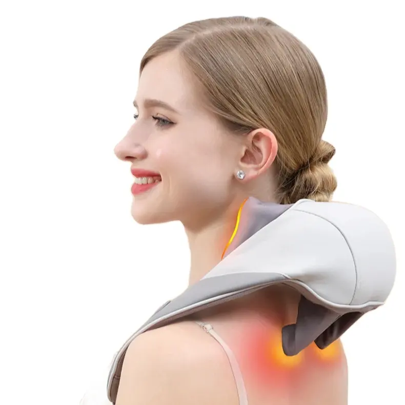 Logo personalizzato portatile sollievo dolore rilassare impastare spalla posteriore intelligente Shiatsu collo da viaggio massaggiatore