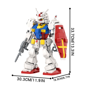 MOC1242 RX-78-2 робот 891 шт. кирпичи японская аниме модель креативная серия развивающие пластиковые строительные блоки детские подарочные игрушки - Product Image 4