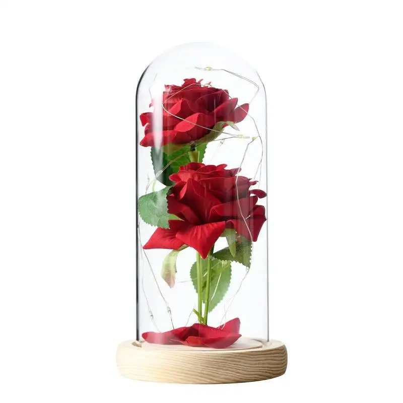 סיטונאי טנבטה חג האהבה מתנה יצירתית לחג המולד כיסוי זכוכית מתנה ורד נצחי