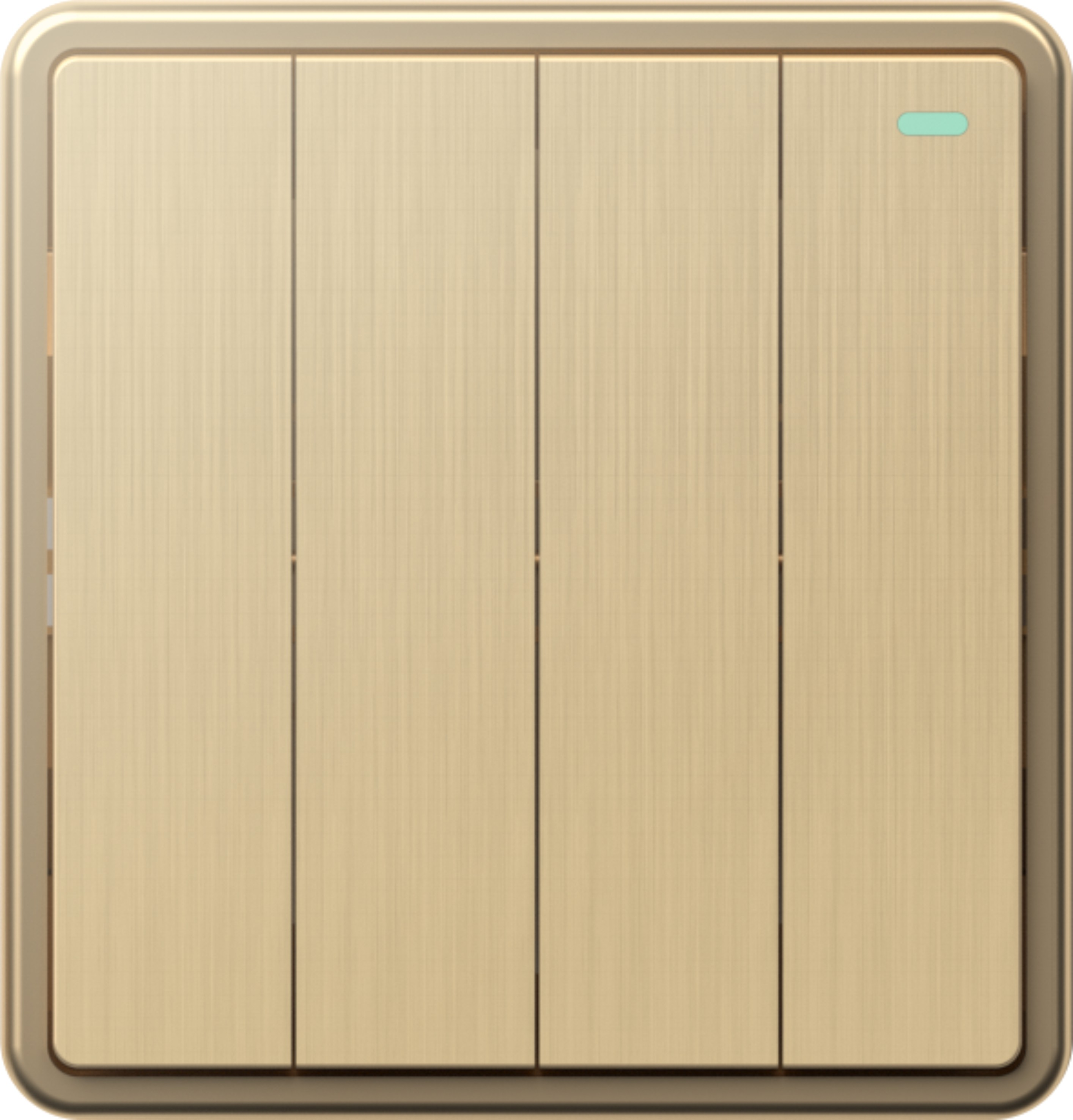 4 Gang 1 manera placa interruptor