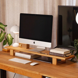 Tùy chỉnh cherry WALNUT gỗ màn hình đứng Ergonomic máy tính Riser & Bàn tổ chức cho văn phòng nhà - Product Image 2