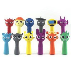 HY2新しい7-8CMリズムボックス手作り飾り子供のおもちゃ12 PCSアニメスプルンキPVCアクションフィギュアモデルおもちゃ