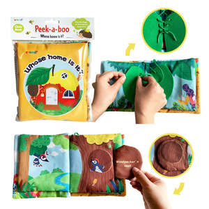 New Design Peek-a-Boo Cloth <strong>Book</strong> with Crinkly Sound, Education Fabric <strong>Book</strong> Fun Interactive Baby <strong>Book</strong> with Inspiring Stories