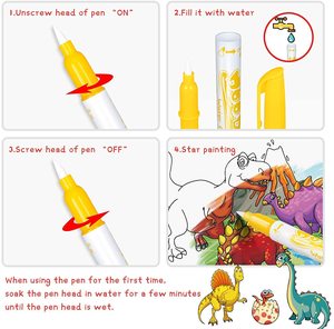 免费样品黑色儿童绘图本独角兽着色填充光儿童涂鸦水画绘图本 - Product Image 2