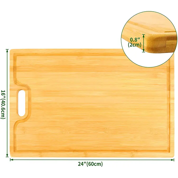 Wanuoc planche à découper ronde écologique en bambou plateau avec poignée en bois fromage légumes planche ensemble de blocs à découper