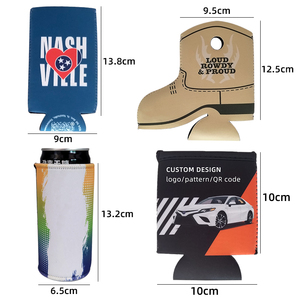 BSBH yüksek kaliteli neopren malzeme kare 12oz özel Can kol 330ml ayakkabı şekilli kupa kılıfı