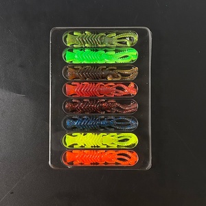 10ピース/バッグ高品質6.3cm/2.1gトンボ幼虫釣り用ワームルアーソフトプラスチック釣り用ルアートラウトクラッピーバスルアー