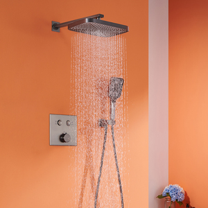 Modern Single-Handle Rain Shower Faucet Set Oculto In-Wall Bidé Sistema Jet Spray Padrão <span class=keywords><strong>Material</strong></span> Latão Torneiras De Chuveiro De Banho