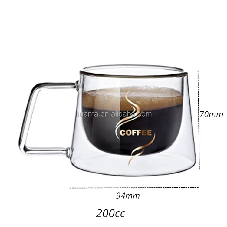 Promotion 6oz Double-Wall High Borosilicate Glass Insulated Turkish Style Tea & Coffee Cups