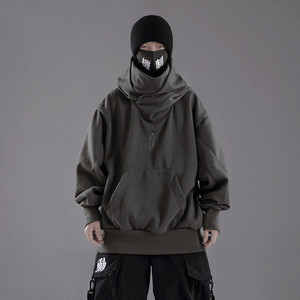 Wholesale Funnel Neck Oversized Plus Size Turtle Neck Ninja Hoodie Custom <strong>Assassins</strong> High Neck Creed Hoodie - Product Image 5