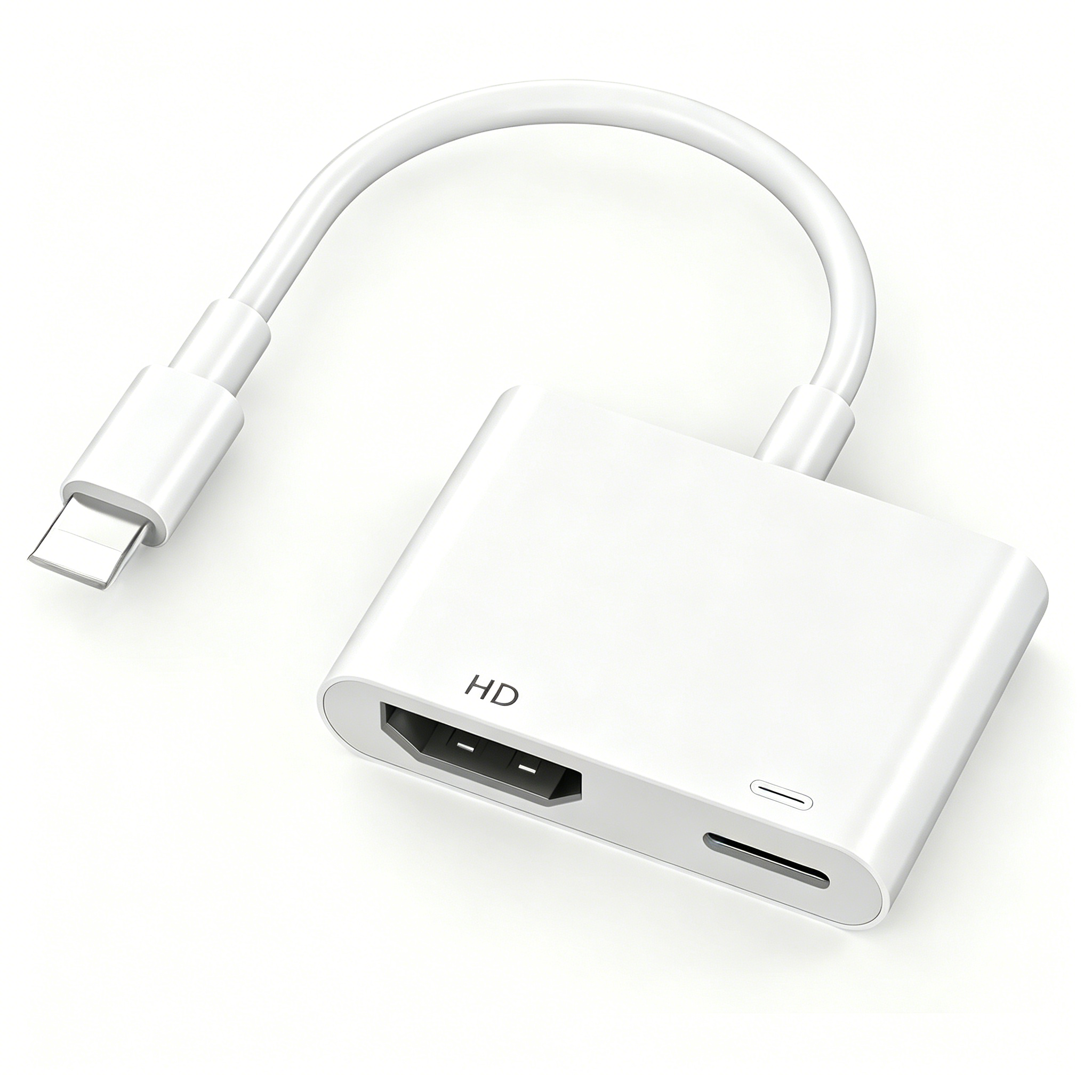 White -8pin to 1080p+8pin Charging