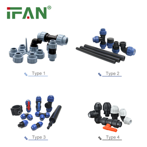 IFAN製造ポリHDPEPP圧縮継手アダプターネジ付きカップリングコネクターPEチューブHDPEパイプ継手 - Product Image 2