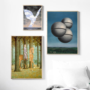 <strong>Surrealism</strong> Rene Magritte Classic Artwork Reproduction Wall Art Posters and Print Picture Canvas Painting Abstract Cuadros - Product Image 3