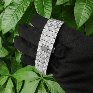 Không thấm nước sang trọng tự động hip hop Đồng hồ cơ khí với trường hợp sapphire và ban nhạc thép không gỉ cho nam giới - Product Image 2