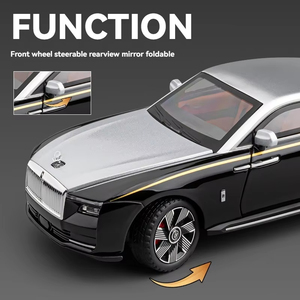 Rolls Spectre 1:24 pres döküm Model araba Metal tahsil ses ve ışık geri çekme kapı açık dekor oyuncak çocuklar için - Product Image 4