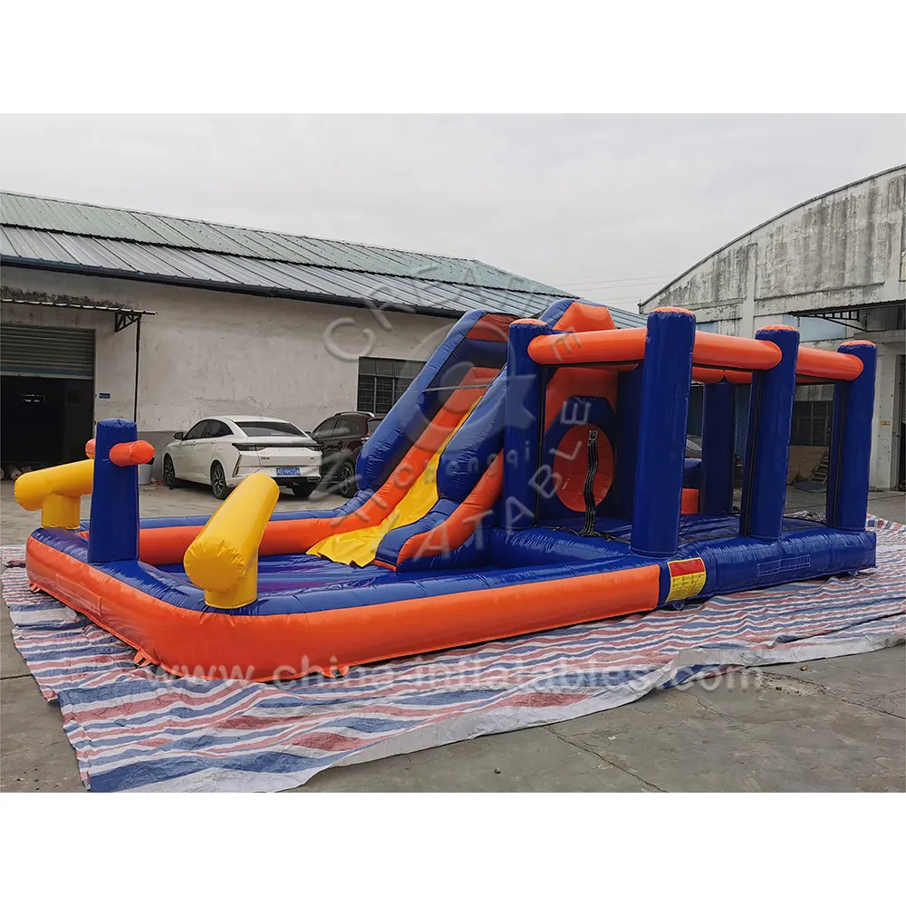 Backyard Jumping Bouncing House untuk Anak-anak Tiup Bouncer Slide Bouncy Castle dengan Slide