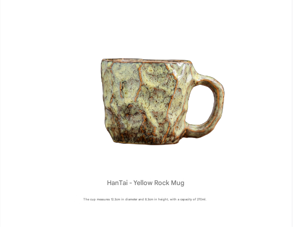 Tasse en roche jaune
