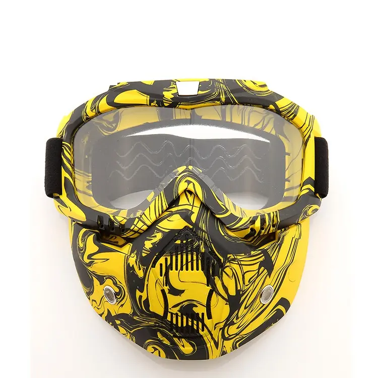 Nuova maschera tattica a pieno facciale staccabile Paintball maschera per occhiali screziati Ricing a 6 colori