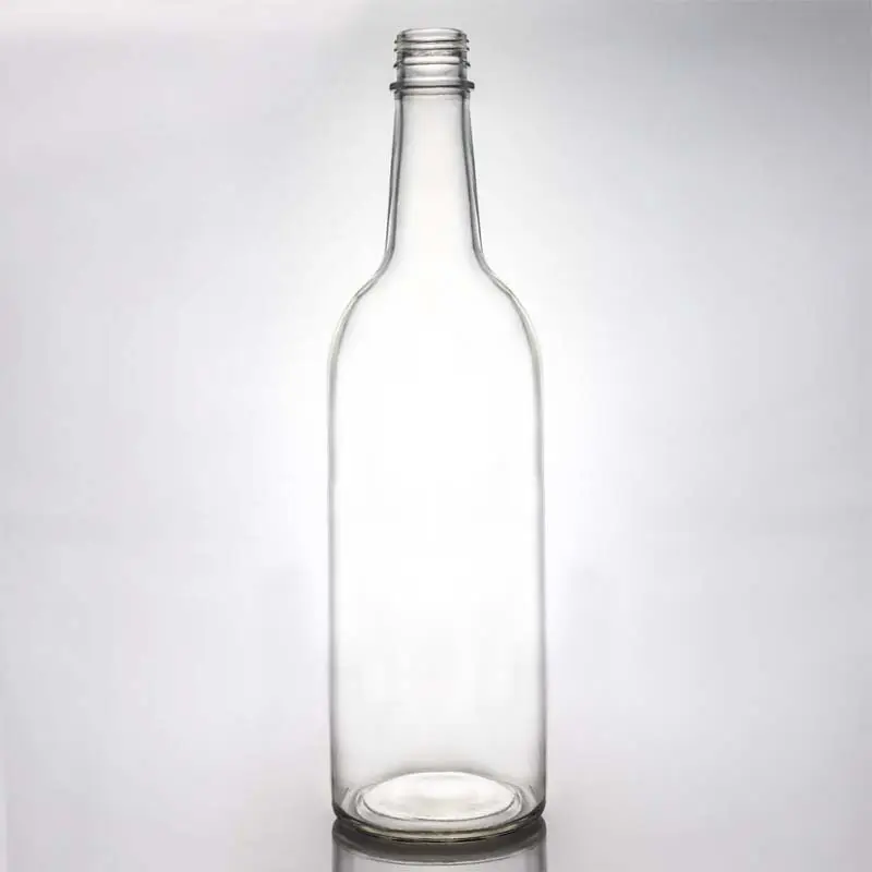 700ml 750ml 1000ml Großhandel Glas Schnaps flaschen Glasflaschen verpackung für Brandy oder Whisky oder Rum mit Schraube