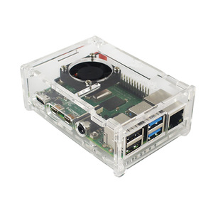 eParthub Raspberry Pi 3B/4B Generation Acryl-Schale Abdeckung kompatibel mit der Fan-Installation montiertes Gehäuse für Raspberry Pi - Product Image 4