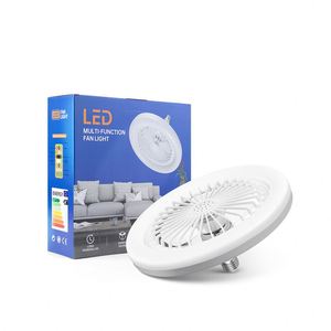 Ventilador de techo LED moderno con bombilla y control remoto para oficina en casa precio bajo - Product Image 1