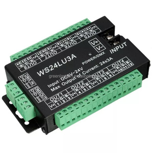 WS24LU3A 24CH DMX контроллер DC5-24V DMX512 декодер цветная (RGB) светодиодная лента для модуль сценическое освещение DMX 512 24 канала RGB пульт дистанционного управления - Product Image 3