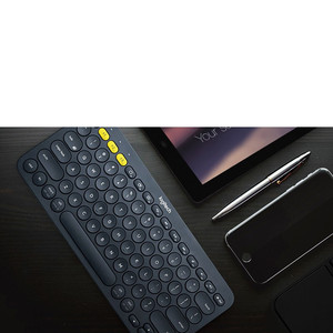 黑色修长圆形键帽Logitech K380无线电脑键盘多设备方便便携式办公键盘 - Product Image 6
