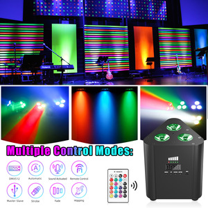 ขายร้อน RGBW 3 LED Par ไฟเวทีรีโมทคอนโทรลไร้สาย Wifi APP 4 IN 1 แบตเตอรี่ดิสโก้ DJ เวทีไนท์คลับ - Product Image 4