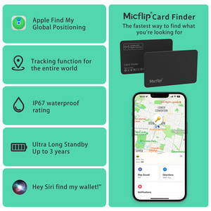 MFi Certified Card Finder Thinner <strong>Low</strong> Power Consumption Itag Find My Device Air Tag Wallet Card Finder GPS Locator <strong>Tracker</strong>