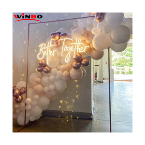 Winbo ODM ตัวอักษร Happy Birthday,ป้ายไฟนีออนตัดชื่อโลโก้ไฟ Led ซิลิโคน1ซม. สำหรับตกแต่งผนังงานเลี้ยงวันเกิด