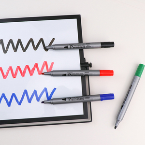 Custom Logo Stable Ink Bullet <strong>Chisel</strong> <strong>Tip</strong> Non Toxic Permanent <strong>Marker</strong> Pen Set Office Use Paper Glass Durable Plastic CD Marking