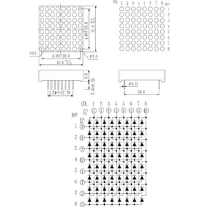 Hot Verkoop 1.2Inch 8*8 Dot <span class=keywords><strong>Matrix</strong></span> <span class=keywords><strong>Led</strong></span> 7 Segment Display 8Mm Hoogte Witte Kleur - Product Image 2