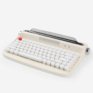 English Version Bluetooth Wireless Office Typewriter <strong>Keyboard</strong> Tablet Computer Fashionable Retro Round Keycap for IPad <strong>Keyboard</strong>