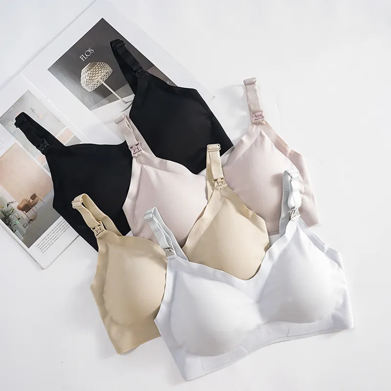 Soutien-gorge d'allaitement confortable, sans couture, découpe laser, pour maman, bébé